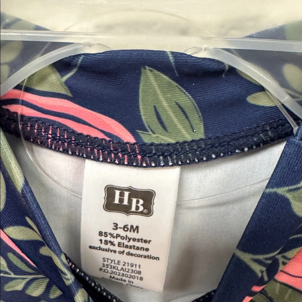 208 NWT Hudson Baby Girls Swim Rashguard Set - Size: 3-6‎ months